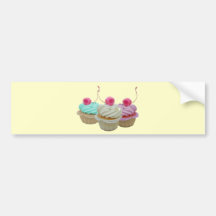 Cherry cupcakes bumper stickers