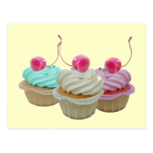 Cherry cupcakes post cards
