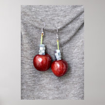 Cherry-Nut Earings Print