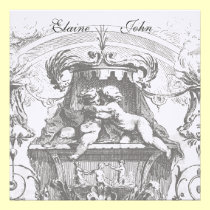 Cherub Angels French Architecture  Invitation invitations