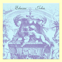 Cherub Angels French Architecture  Invitation invitations