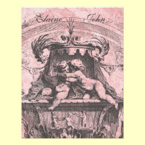 Cherub Angels French Architecture  Invitation invitations