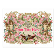 Cherubs & Bird Postcard