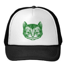 Cheshire Cat Inked Green Trucker Hat