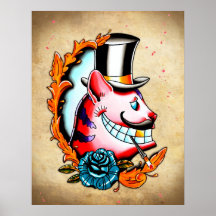 Cheshire Cat Water color Poster