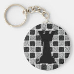 Chess Game Rook and Board Key Chain