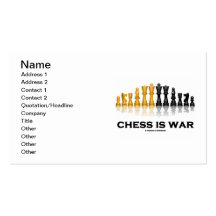 Chess Is War (Reflective Chess Set) Business Card Templates