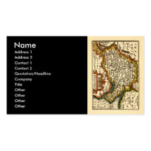 "Chester" Cheshire, County Map, England Business Cards