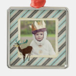 Chestnut Deer Stripes Photo Ornament
