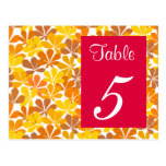 Chestnut tree Autumn Table Number Postcard