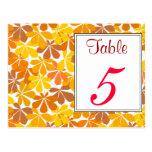 Chestnut tree Autumn Table Number Postcard