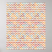 Chevron Bright with Artist Grunge Texture Print