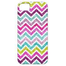 Chevron Glitter Rainbow Coloful Girly Bling