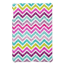 Chevron Glitter Rainbow Coloful Girly Bling
