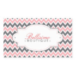 Chevron Pattern Business Card (pink/grey)