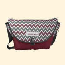 Chevron Pattern Rickshaw Messenger Bag (wine) messenger bags