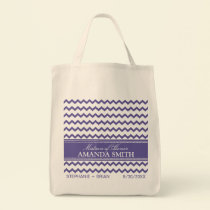 Chevron Personalized Wedding Party Tote (lilac) bags