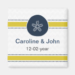 chevron sand dollar, beach save the date fridge magnets
