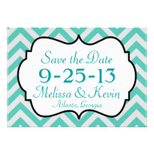 Chevron Save the Date Custom Announcement