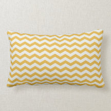 Chevron Stripe Gold/White American MOJO Pillow