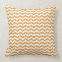 Chevron Stripe Orange/ White American MOJO Pillow