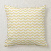 Chevron Stripe Yellow/ White American MOJO Pillow