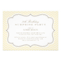 Chevron Stripes Surprise Party Invitations invitations