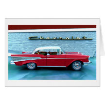 Chevy 1957 greeting cards