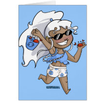 Chibi Cancer Greeting Card