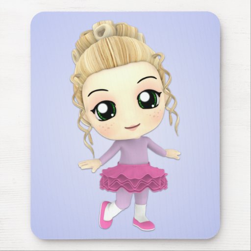 Chibi Girl Ballerina Mouse Mat