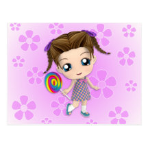 Chibi Girl Postcard