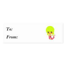 chibi magical mermaid 3 business card