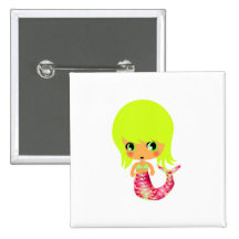 chibi magical mermaid 3 pins
