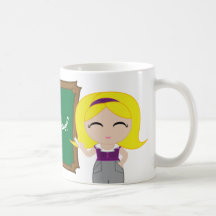 chibi SCHOOL teacher PERSONALIZED gift mug