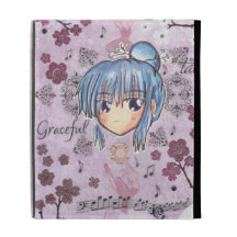 Chibi Ume w/collage iPad Folio Cases