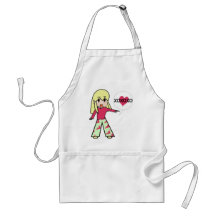 Chibi Valentine Hearts Aprons
