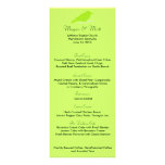 Chic Bird Silhouette & Dots Menu Card in Lime Personalised Invitations
