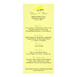 Chic Bird Silhouette & Dots Menu Card in Yellow Announcements