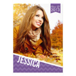 Chic Chevron Purple 2013 Graduation Announcement invitations