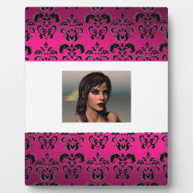 CHIC DAMASK GEM DISPLAY PLAQUES