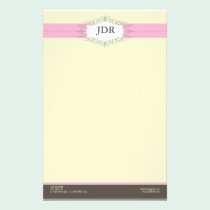 Chic Deco Baby Pink Customised Stationery stationery