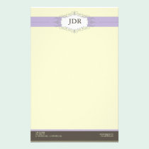 Chic Deco Lilac Customised Stationery stationery