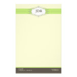 Chic Deco Lime Customised Stationery