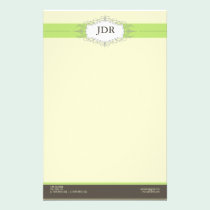 Chic Deco Lime Customised Stationery stationery