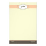 Chic Deco Peach Customised Stationery
