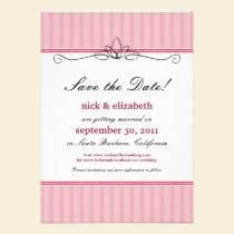Chic Deco Save the Date (rose pink) invitations
