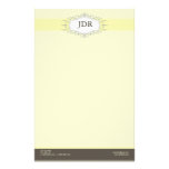 Chic Deco Yellow Customised Stationery