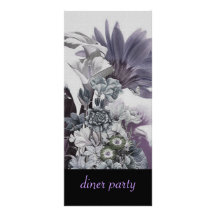 Chic - diner party invitation rack card