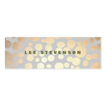 Chic Faux Gold Leaf Circle Pattern Business Card