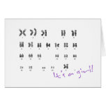 chic geek greeting card "It's a Girl!"